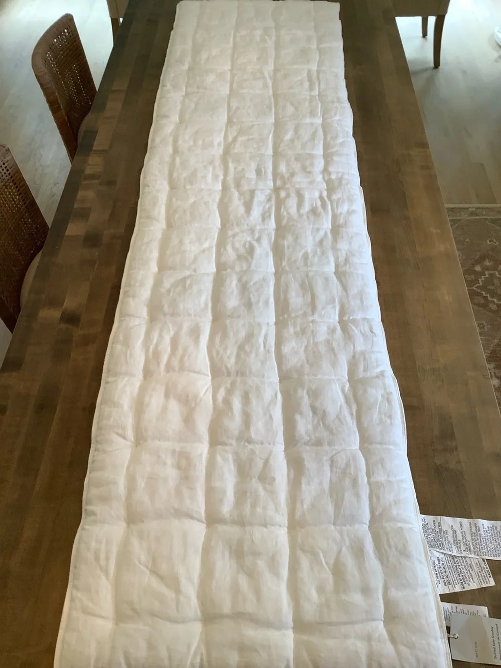 NWT West Elm quilted white sofa overlay ❤️❤️❤️❤️
